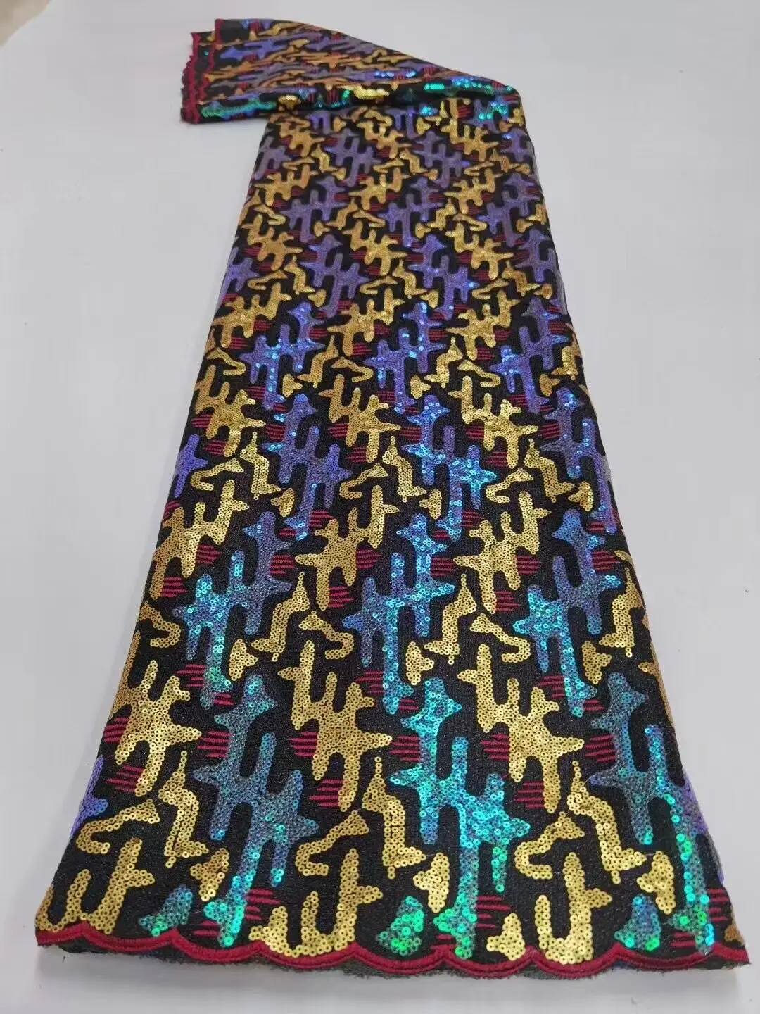 

Кружевная ткань для платья последние ZH-368688 в нигерийском кружево с пайетками Высокое качество африканская кружевная ткань с блестками