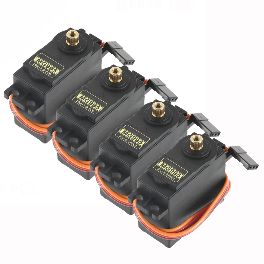 Servo Digital MG995 MG996, engranaje de Metal para coche JR, helic&oacute;ptero, barco, Arduino UNO, gran oferta, 13KG, 15KG, 4 unids/lote-1