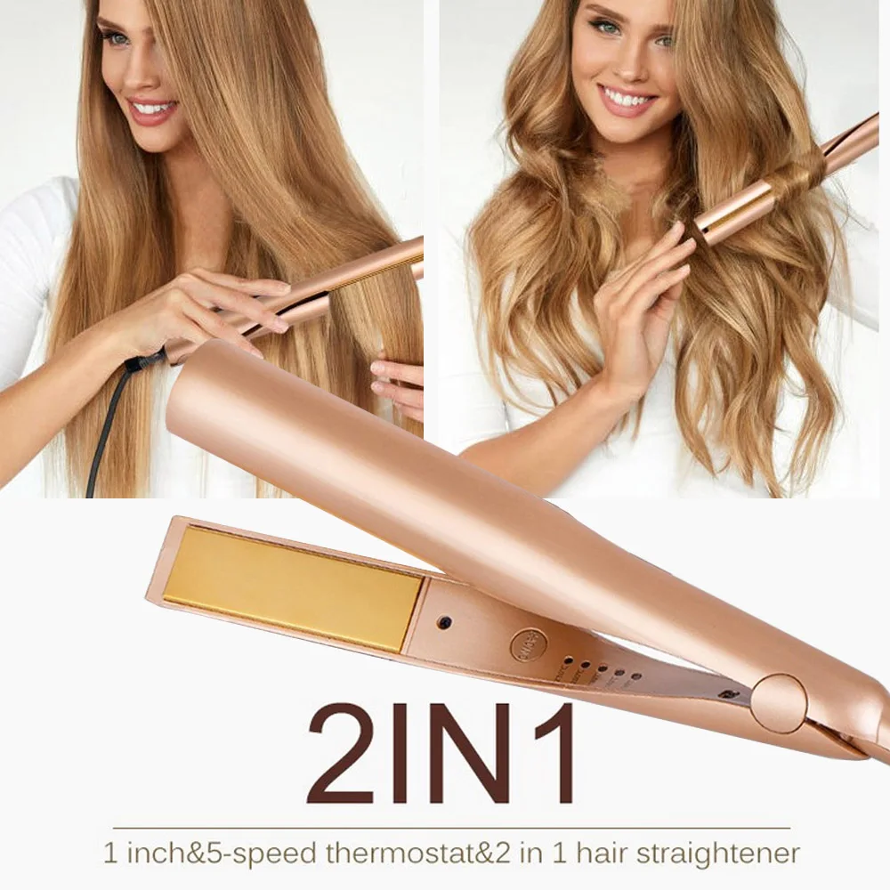 2 в 1 регулируемая температура щипцы для завивки волос палочка ролик утюжок