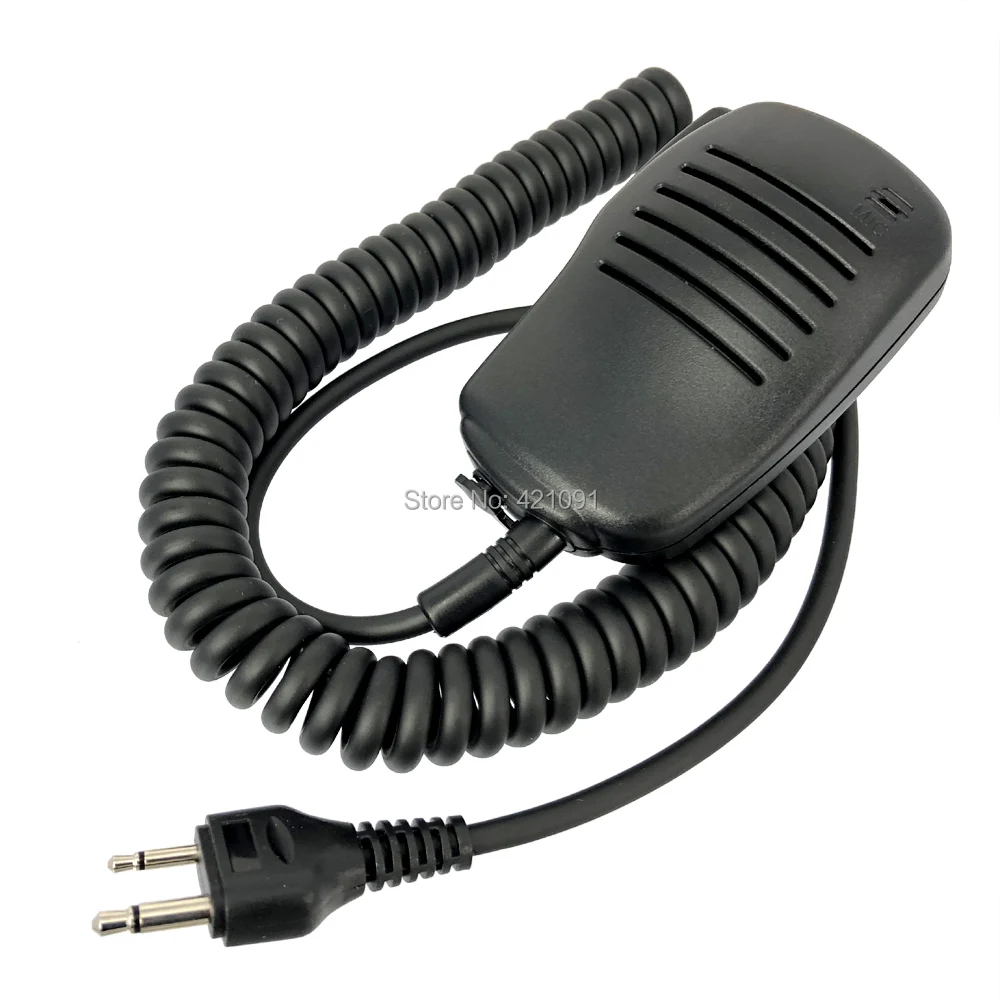 2Pin PTT Speaker Mic Microphone for ICOM IC-V8 IC-V82 IC-F3 SL25 V80 Cobra Vertex VX-200 Walkie Talkie Two Way Radio