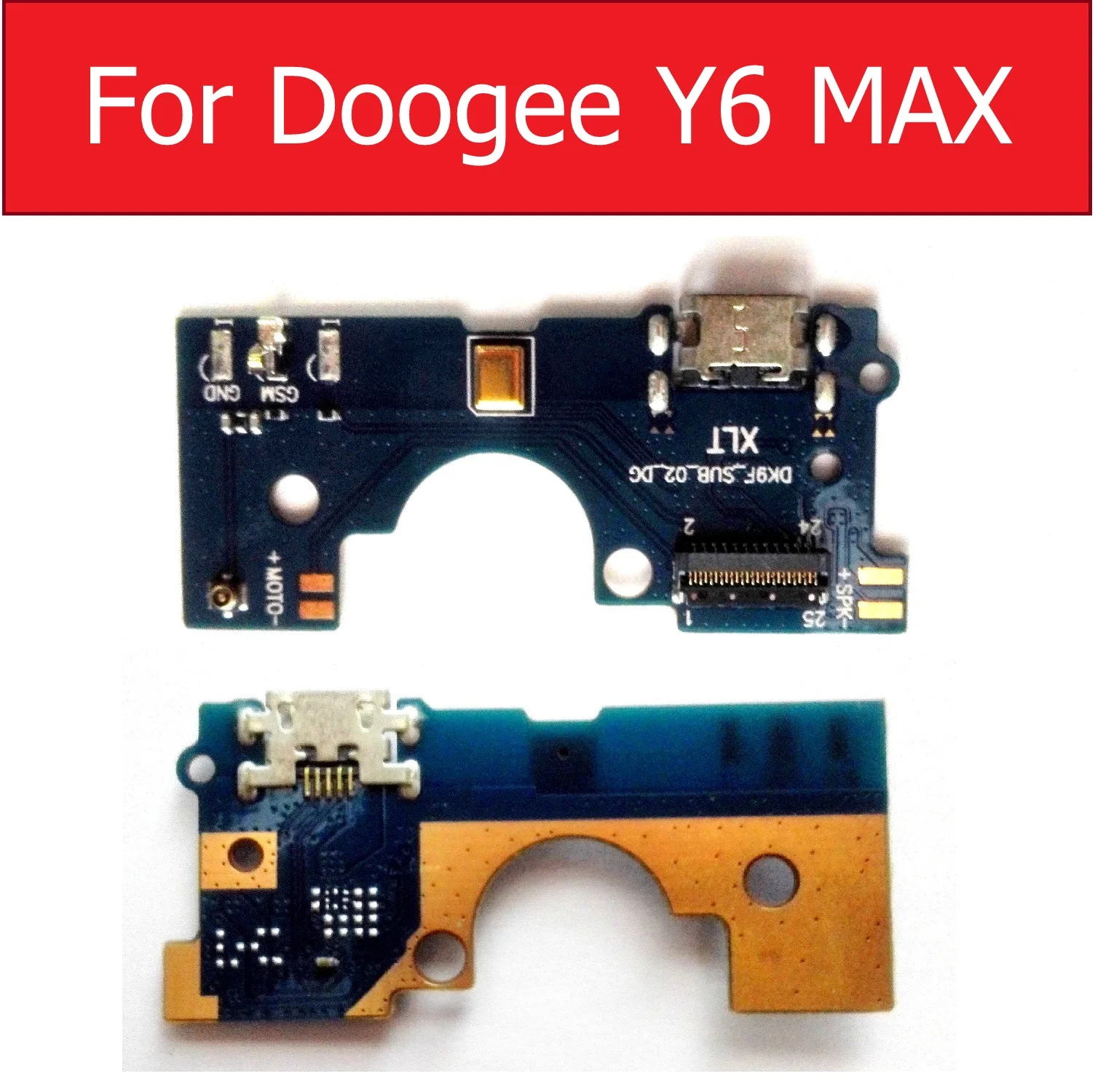 Разъем USB для зарядного порта Плата Для Doogee Y6 Max зарядное устройство разъем для док-станции плата гибкий кабель запасные части