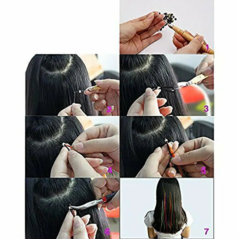 

35 Synthetic Feathers Feather Hair Extension Kit +100 Beads+One Plier +1 Hook Feather Reciprocations