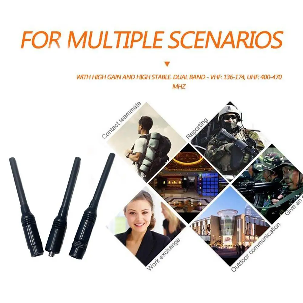 handheld walkie talkie trolley antenna rh 775 telescopic gain antenna rh775 uv dual section hand station antenna free global shipping