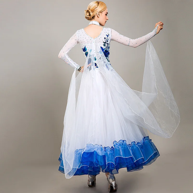 Новое современное танцевальное платье женское бальное для соревнований большие