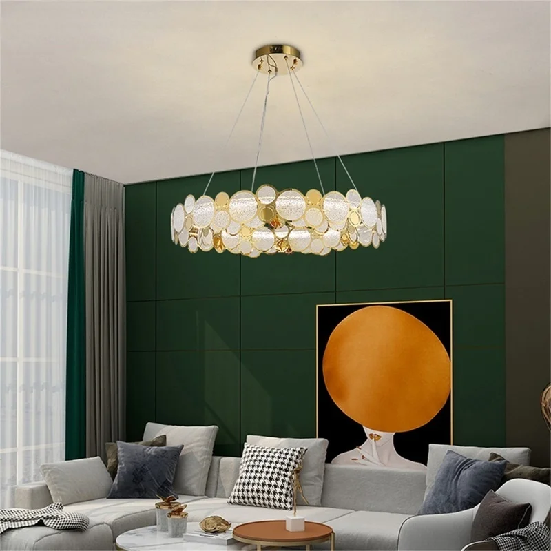 

Luxury Glass Pendant Light Postmodern Creative LED Lamp Fixture for Home Dining Living Room