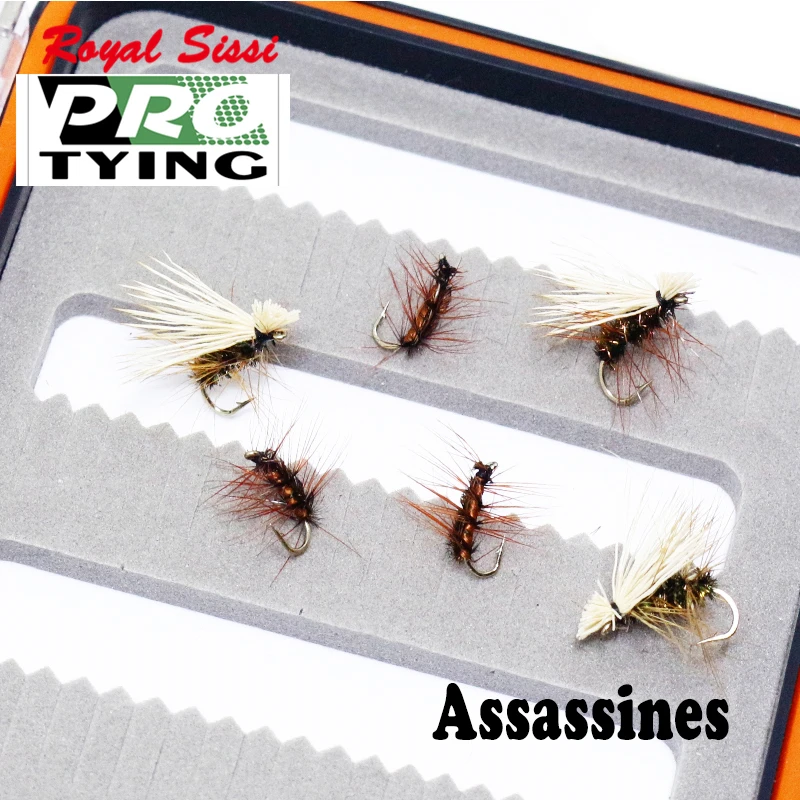 6 шт. нахлыстовая Рыбалка сухие флисовые 16 # crackleback Гриффитс и 14 elk caddis мухи Ассорти