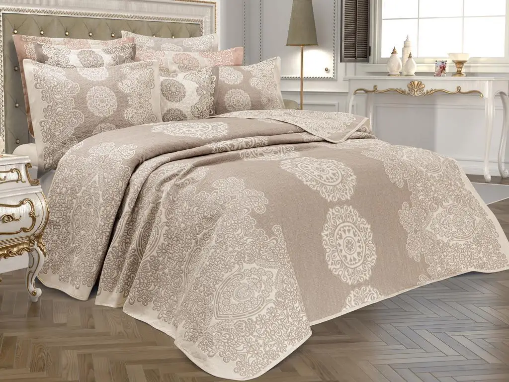 

Stella Tek Personality Venezia Bed Cover Set Light Brown