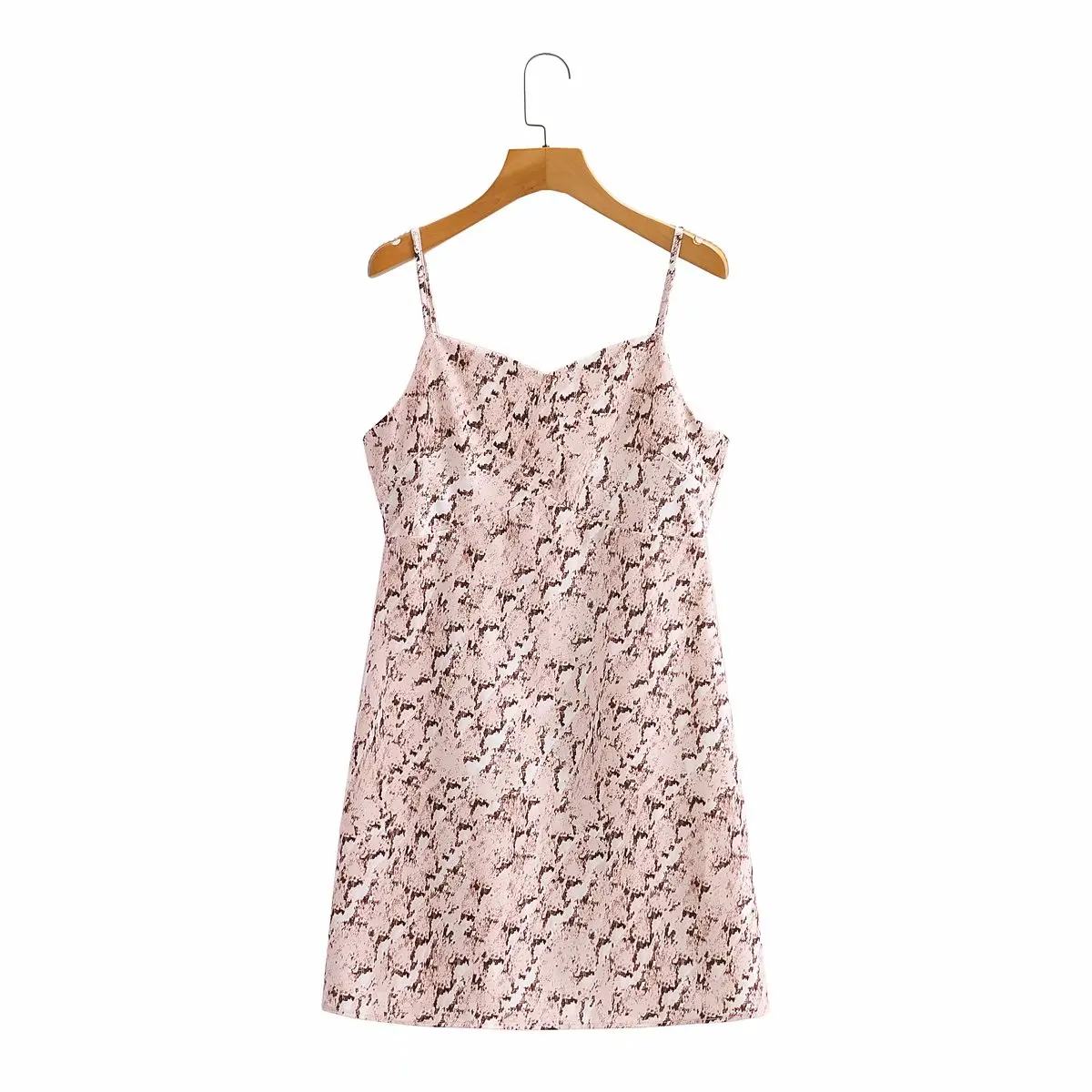 

Женское винтажное мини-платье на бретельках, с V-образным вырезом и леопардовым принтом