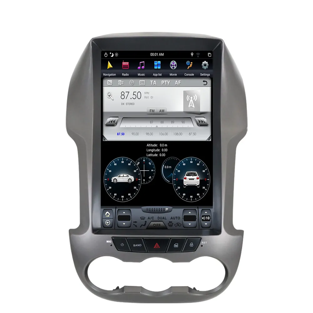 Android 9,0 Tesla стиль вертикальный экран автомобиля gps навигация для Ford Ranger/Ford F250 2011+ головное устройство мультимедиа радио плеер