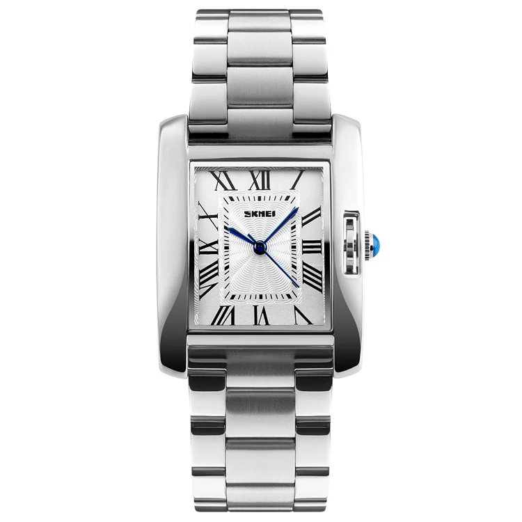 Silver SKMEI роскошные часы Relogio Feminino 1284 ремешок из нержавеющей стали женские наручные часы женские кварцевые часы Montre Femme - Цвет: Silver