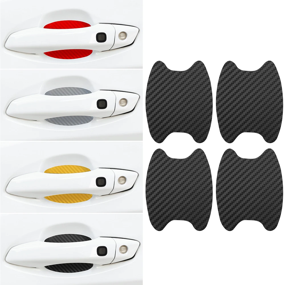 Ручка двери автомобиля наклейка из углеродного волокна защитная пленка для Рено