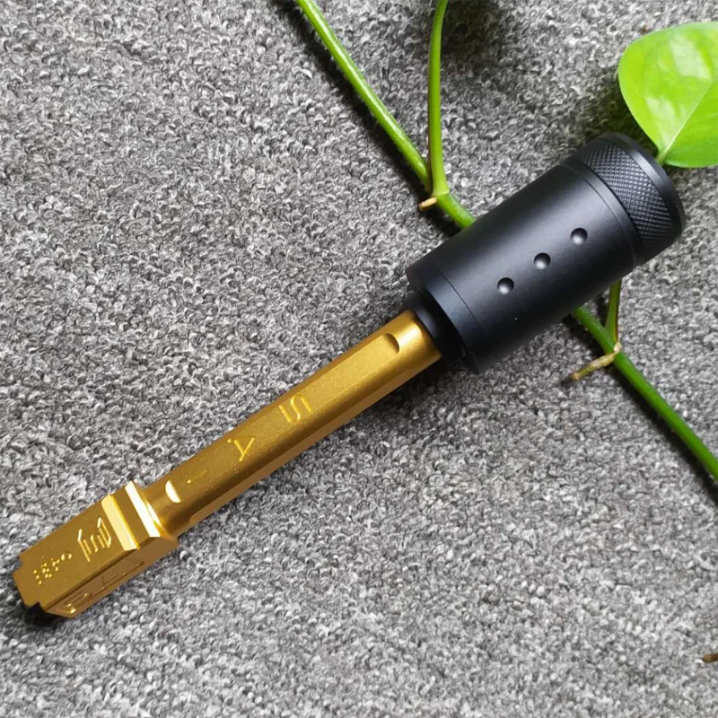 

Aluminum Silencer14mm Counterclockwise Threaded Air Gun Barrel Sound Suppression Glock 17 Tokyo Marui Gen 3
