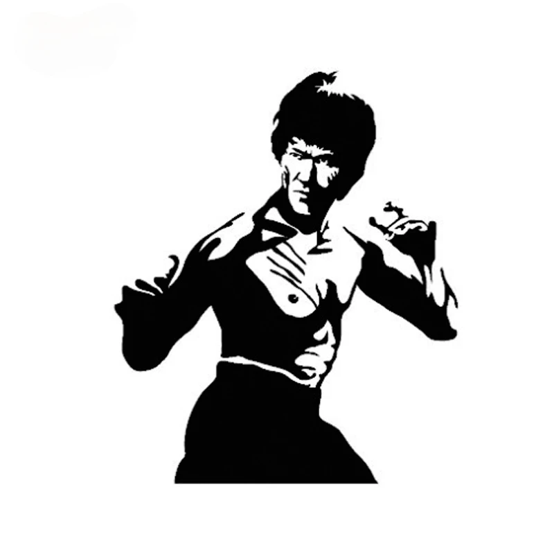 

BRUCE LEE CAR STICKER INTERESTING VINYL DECAL Black/Silver 11.6CM*13.9CM
