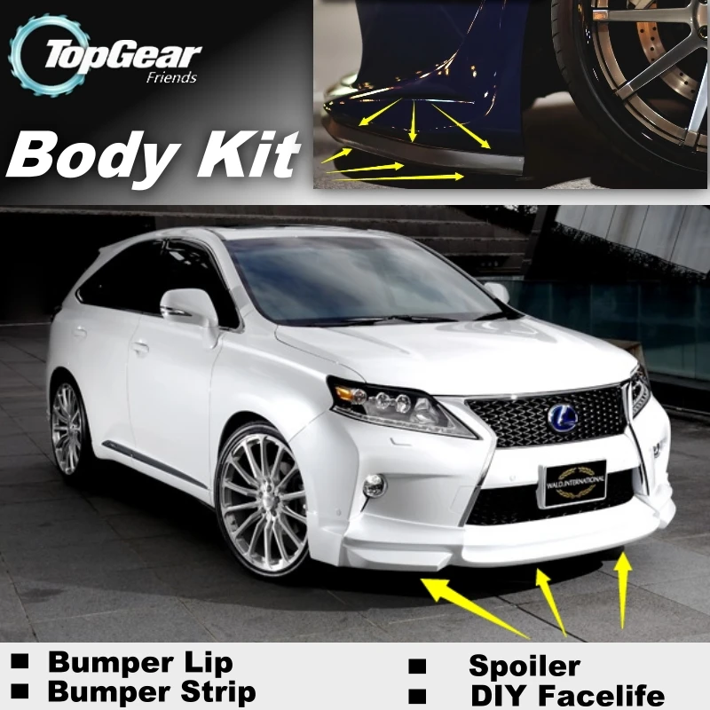 Дефлектор губ бампера для Lexus RX 270 300 350 400 450h Facelift 2012 ~ Встраиваемая Передняя юбка