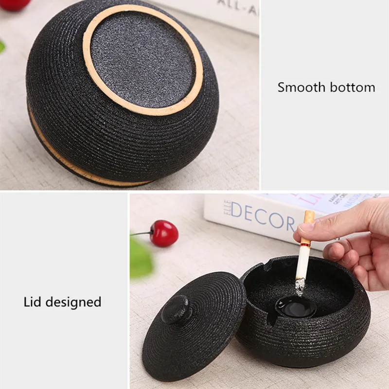 Керамическая пепельницы с крышками ветрозащитная пепельница для сигарет на