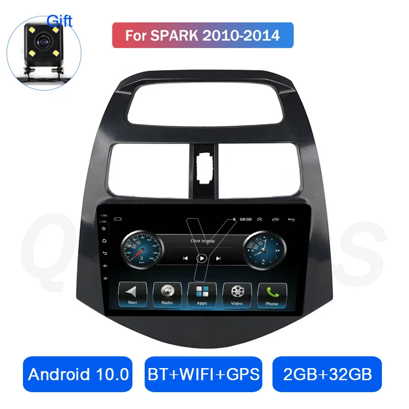 Android 10 четырехъядерный процессор 32 ГБ для Chevrolet Spark 2010 2011 2012 2013 2014 Автомобильный GPS