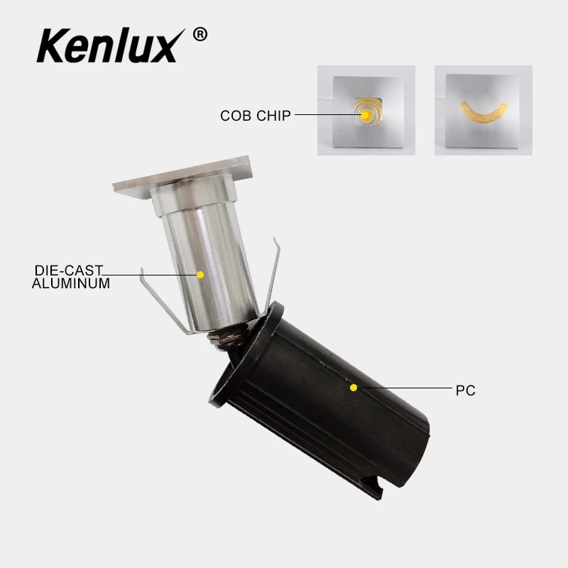 

Светодиодный подземный светильник Kenlux, 2 Вт, компактный, уличный, водонепроницаемый, для сада, дорожки, пола, заглубленного двора
