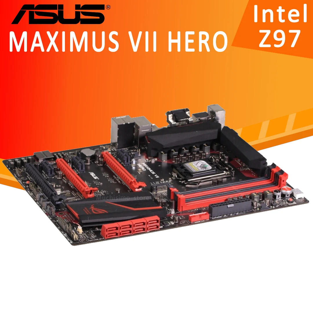 Preise LGA 1150 Asus MAXIMUS VII HERO Motherboard DDR3 3000MHz M.2 SSD VGA DVI USB 3,0 HIFI CrossFireX Desktop Intel Z97 Placa-Mãe 1150