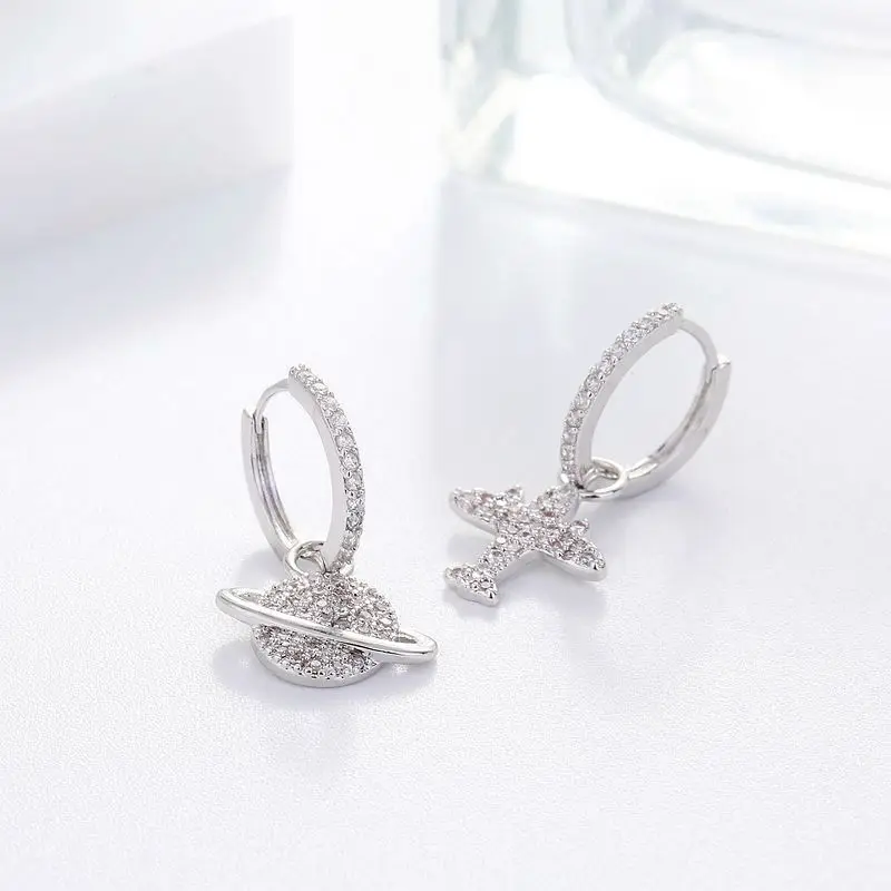 Женские висячие серьги подвески SIPENGJEL блестящие милые с фианитами в виде