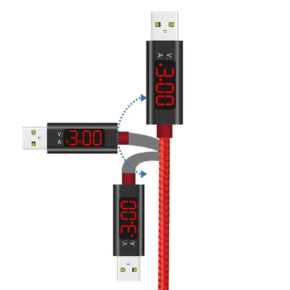 1 м USB напряжение тока умный дисплей линия данных Быстрая зарядка тип-c Android кабель