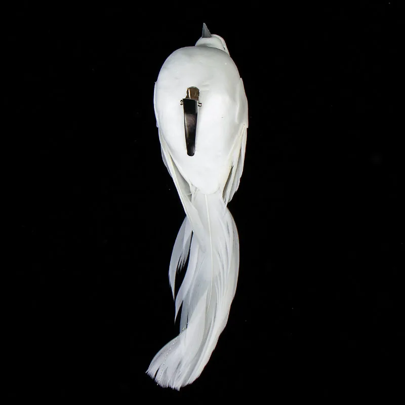 

2Pcs Artificial White Pigeon Foam Feather Figurines Hanging Decor Creative Gift Miniatures Home Table Garden Supplies