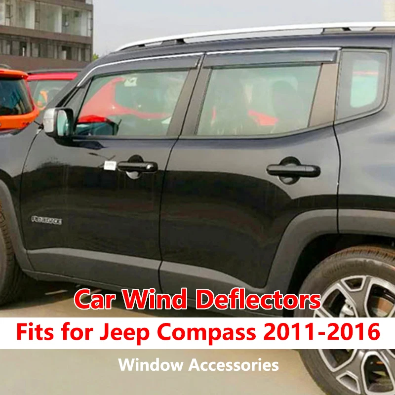 Автомобильный обтекатели для 2011 2012 2013 2014 2015 2016 аксессуары Jeep Compass боковой двери