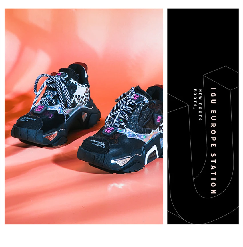 IGU/женские кроссовки на плоской подошве; повседневная обувь на платформе; tenis feminino; белые дышащие кроссовки на толстой подошве в стиле Харадзюку для женщин