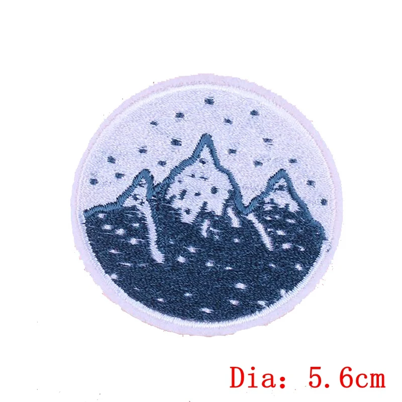 Prajna нашивка в виде хиппи kanagawa Wave Iron On Embroidered Patches для одежды нашивка в полоску Ван Гог странные вещи аппликация - Цвет: Антикварное серебро