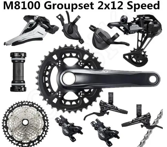 Тормоз для горного велосипеда DEORE XT M8100 Groupset 2*12S 24S BOOST 170 мм 175 | Спорт и развлечения