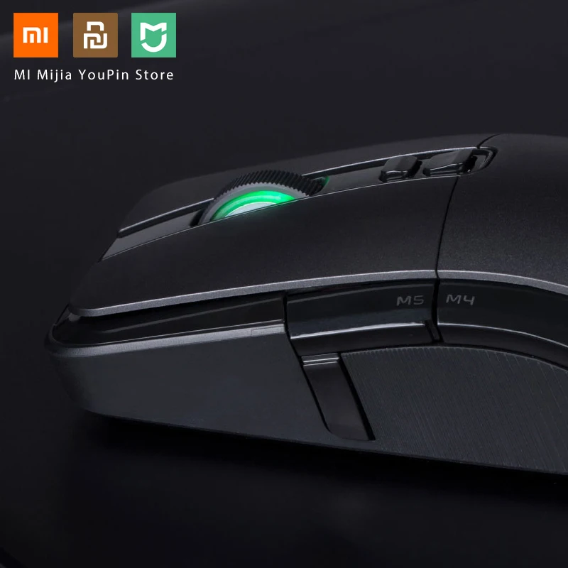 Оригинальная Беспроводная игровая мышь Xiaomi USB 2,4 ГГц 7200 dpi RGB мышь с подсветкой геймер оптический перезаряжаемый компьютер