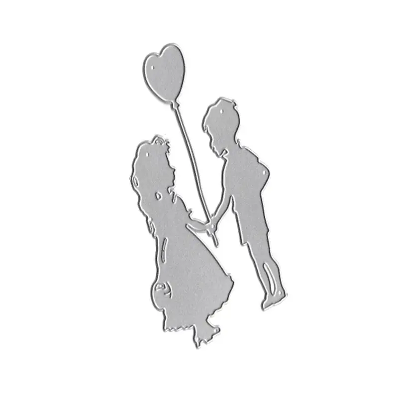 Детский поцелуй Цветок Металлический прорезной трафарет для окраски DIY