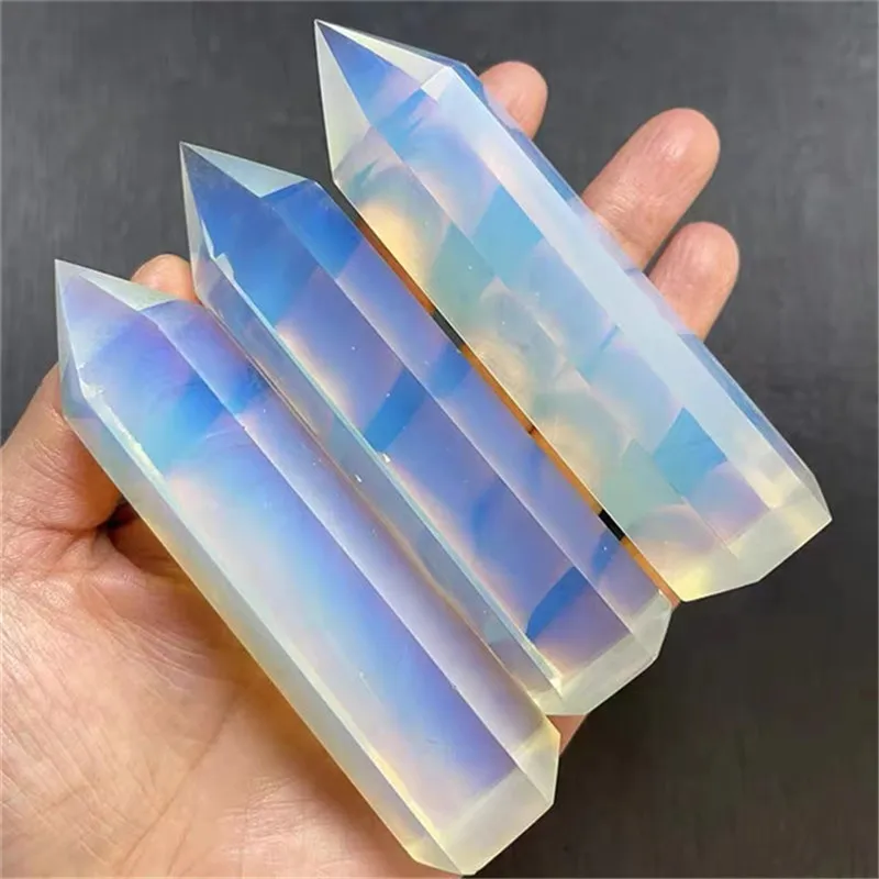 

Opal Quartz Healing Obelisk Quartz Crystal Opalite Wand Point Reiki