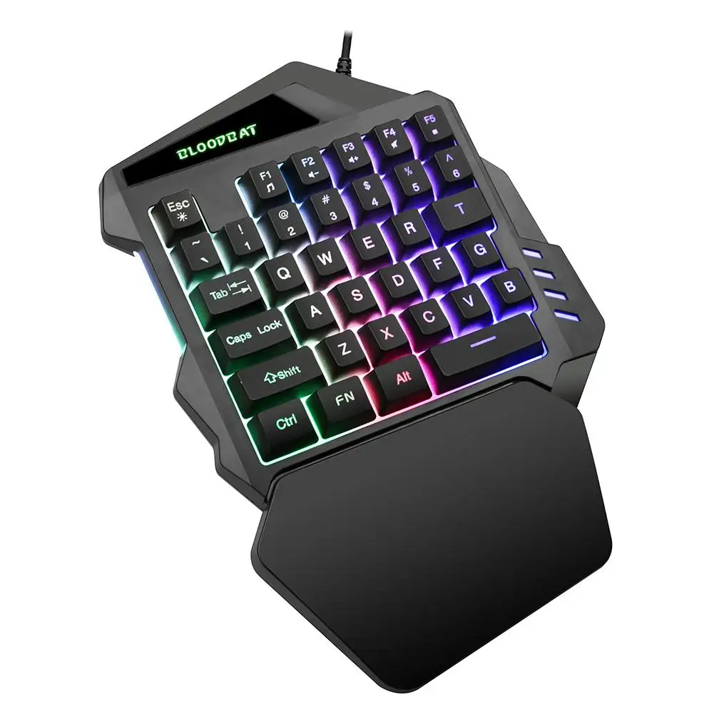 Проводная игровая клавиатура 1 2 м со светодиодной подсветкой 35 клавиш Мембранная