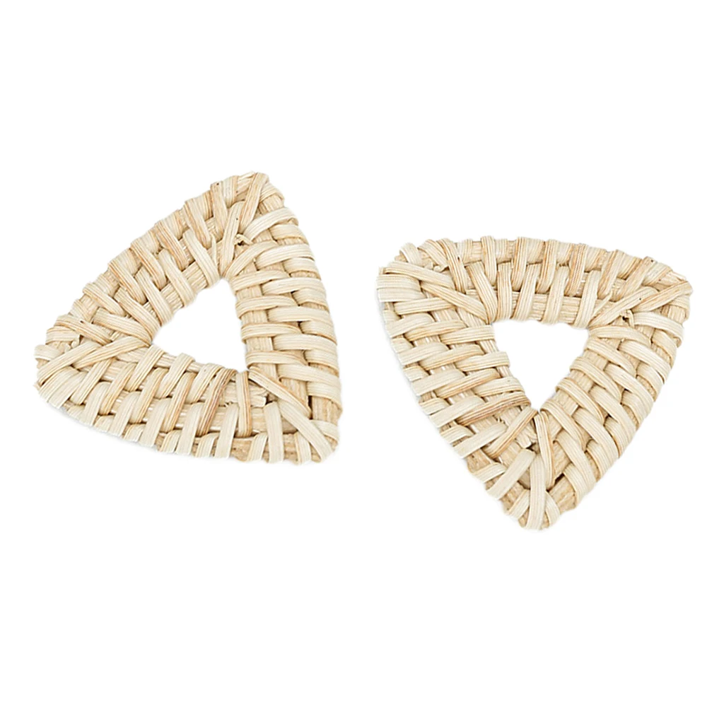 3 Различные формы (Треугольники круглые в форме капли воды) Ротанг серьги DIY