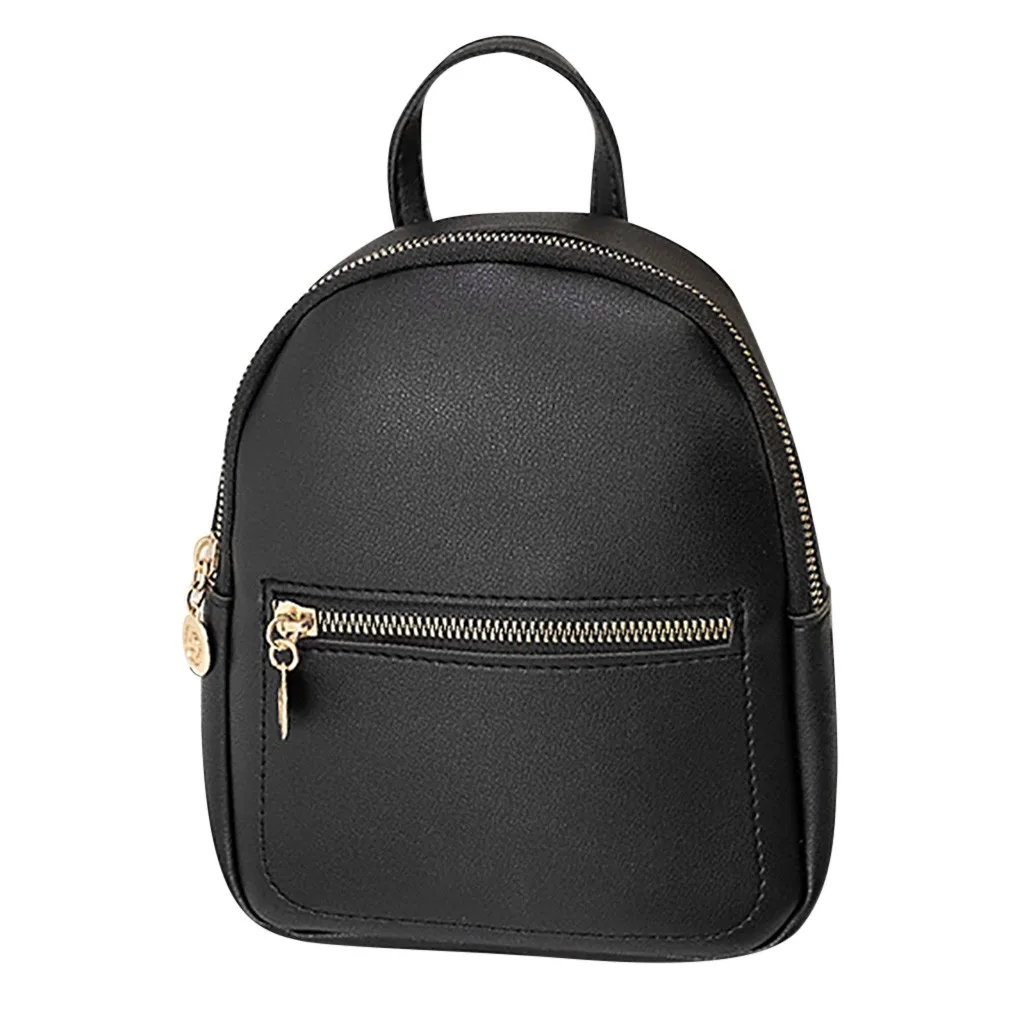 Black 25# мини-рюкзак женская сумка через плечо из искусственной кожи для девочек-подростков Детский многофункциональный маленький рюкзак женский школьный рюкзак - Цвет: Black
