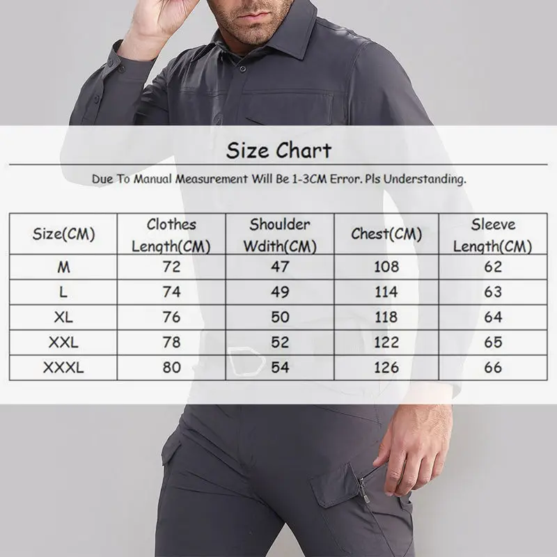

Tactics Shirts Man Quick Dry Outdoor Summer Breathable Military Male Mountain Fishing Trekking Hiking Long Sleeve Sports Shirts