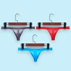 Мужское сексуальное нижнее белье, сетчатые стринги, стринги, джоки, Однотонные трусы, T-образные трусы