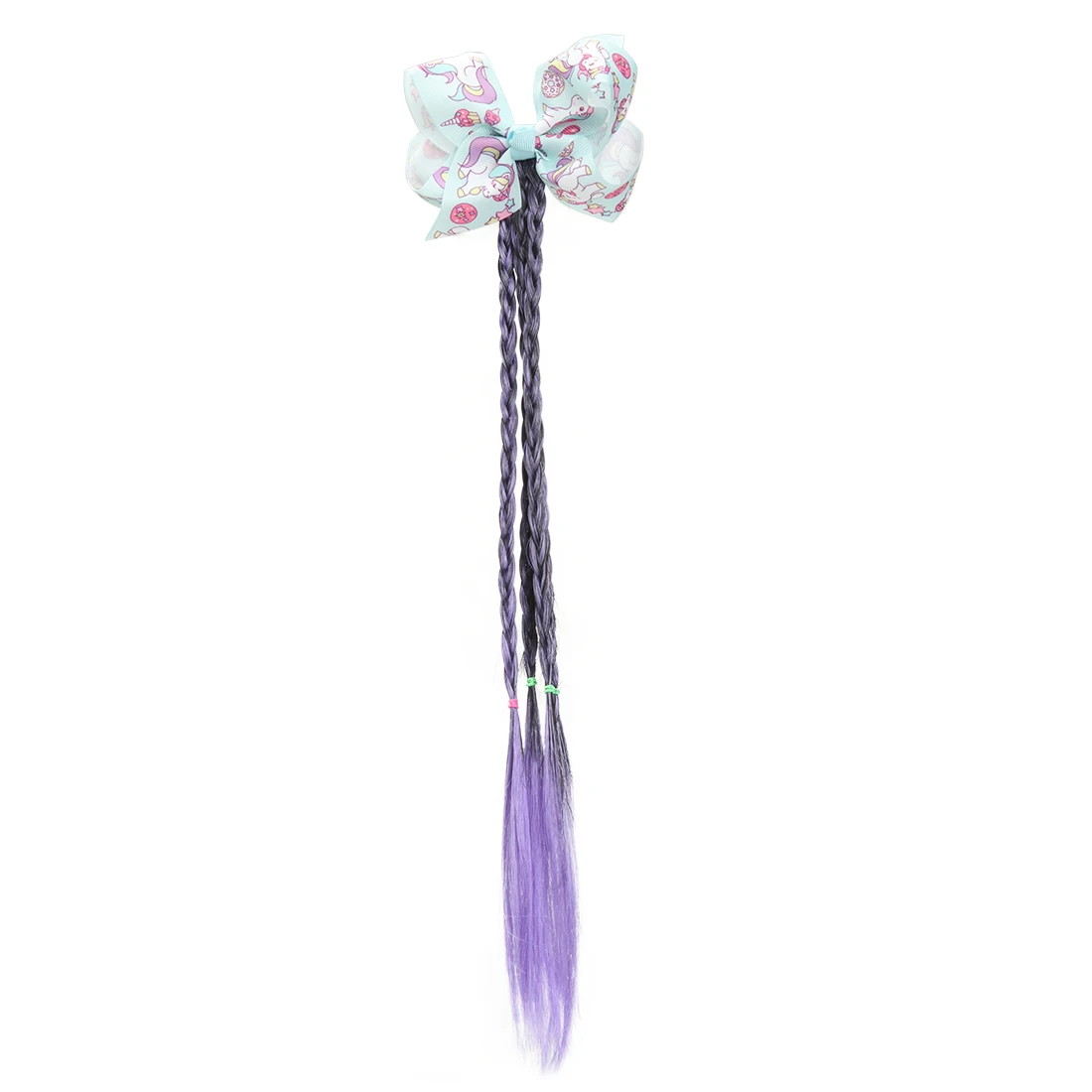 unicorn bow-8 1 шт., парик, эластичная лента для волос, аксессуары для волос для девочек, галстук для волос, цветная крученая тесьма, веревка, колокольчик, дизайнерская Детская повязка на голову, головной убор - Цвет: unicorn bow-8