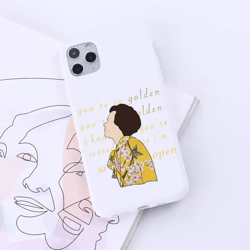 

Harry Styles you are so Golden cartoon Phone Case Candy Color for iPhone 6 7 8 11 12 s mini pro X XS XR MAX Plus