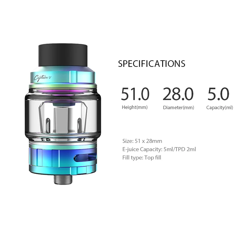 IJOY Captain 2 комплект с V Sub-Ohm баком 5 мл X3 катушки двойной 18650 батареи 180 Вт TC коробка Mod