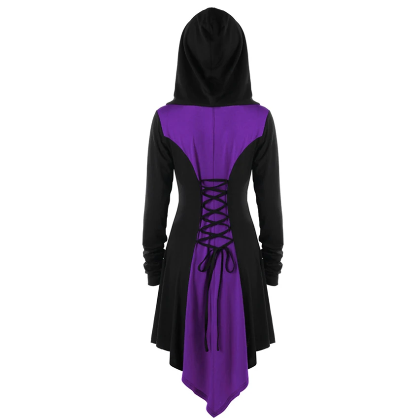 New Woman Medieval Warrior Cosplay Costumes Renaissance Gothic Vintage Jackets Bandage Coat Hunter Archer Hooded Tuxedo