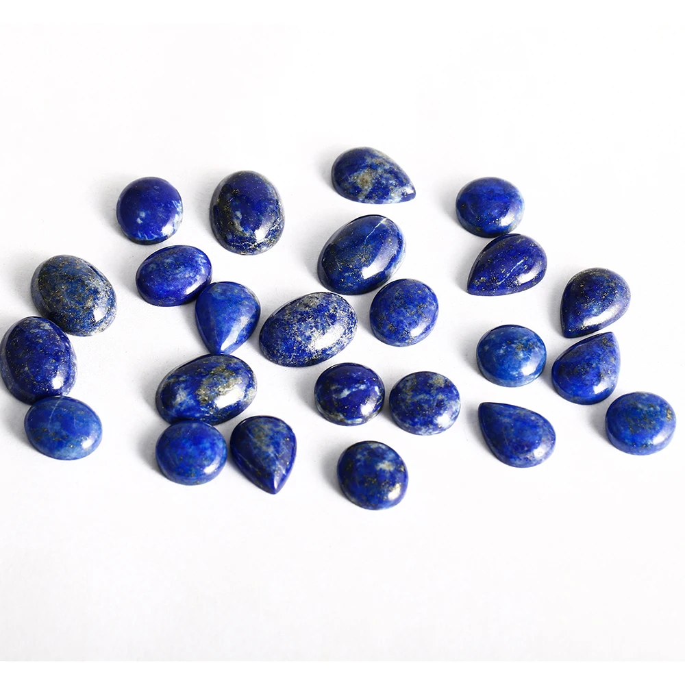 Овальная огранка натуральный Лапис 12x16 мм свободные камни оптом декоративный
