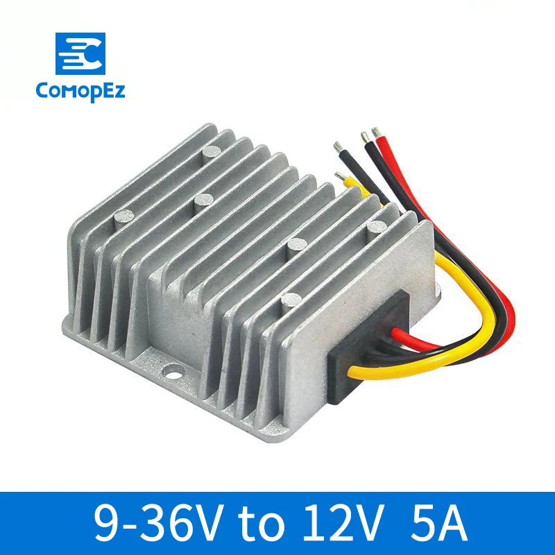 DC преобразователь 9V 36V-12V 5A 60 Вт Автоматический Бак-Повышение модуль IP67