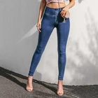 Эластичные колготки с завышенной талией, штаны для фитнеса, потертые джинсы, женские джинсы, эластичные колготки в четырех направлениях