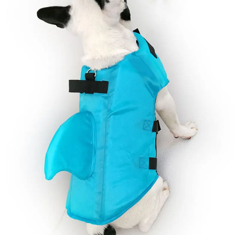 

S/M/L/XL Dog Life Vest Summer Shark Pet Life Jacket Dog Clothes Dogs Swimwear Pets Safety Adjustable Swimming Suit