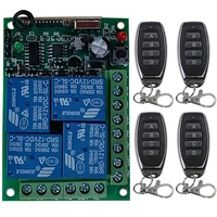 dc12v 24v 4ch wireless rf remote control light switch 10a relay output radio receiver moduletransmitter garage door openerlamp