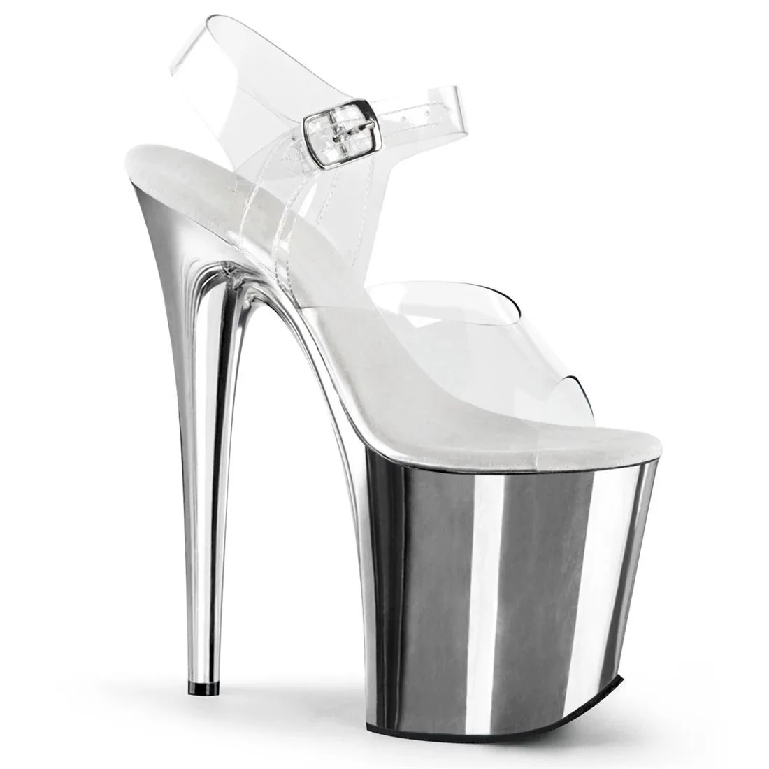 

20cm Water Platform High-heeled Shoes with Transparent Upper Sandals / High-heeled Pipe Dance Show Shoes summer boots women