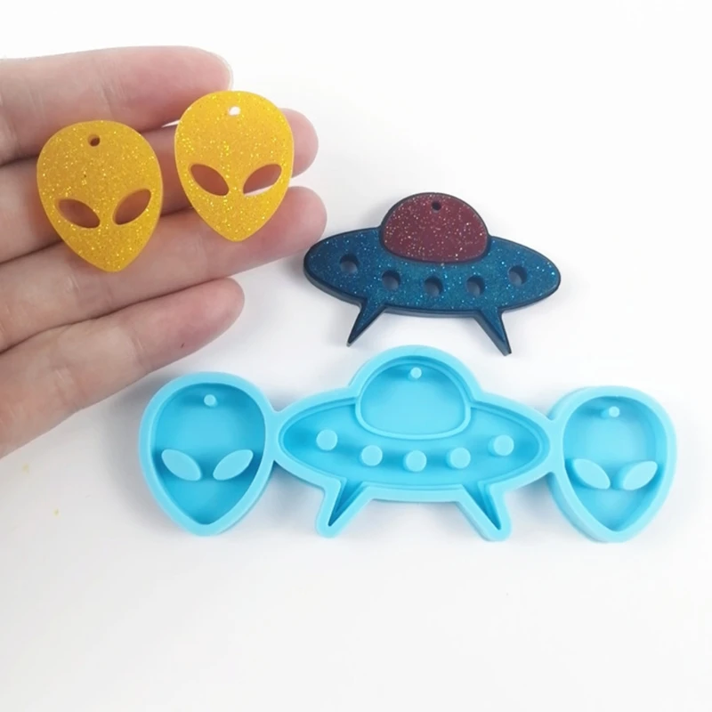 

13MC DIY Crafts Jewelry Necklace Casting Tool Keychain Epoxy Resin Mold Earrings Pendant Silicone Mould
