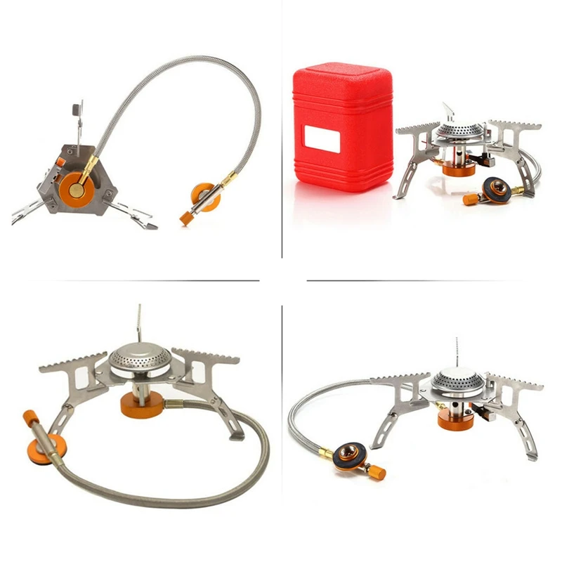 

Outdoor Portable Mini Picnic Gas BBQ Stove Head 3500W Foldable Camping Hiking barbecue Burner Grill Cooker Gear 15 x 7.5CM