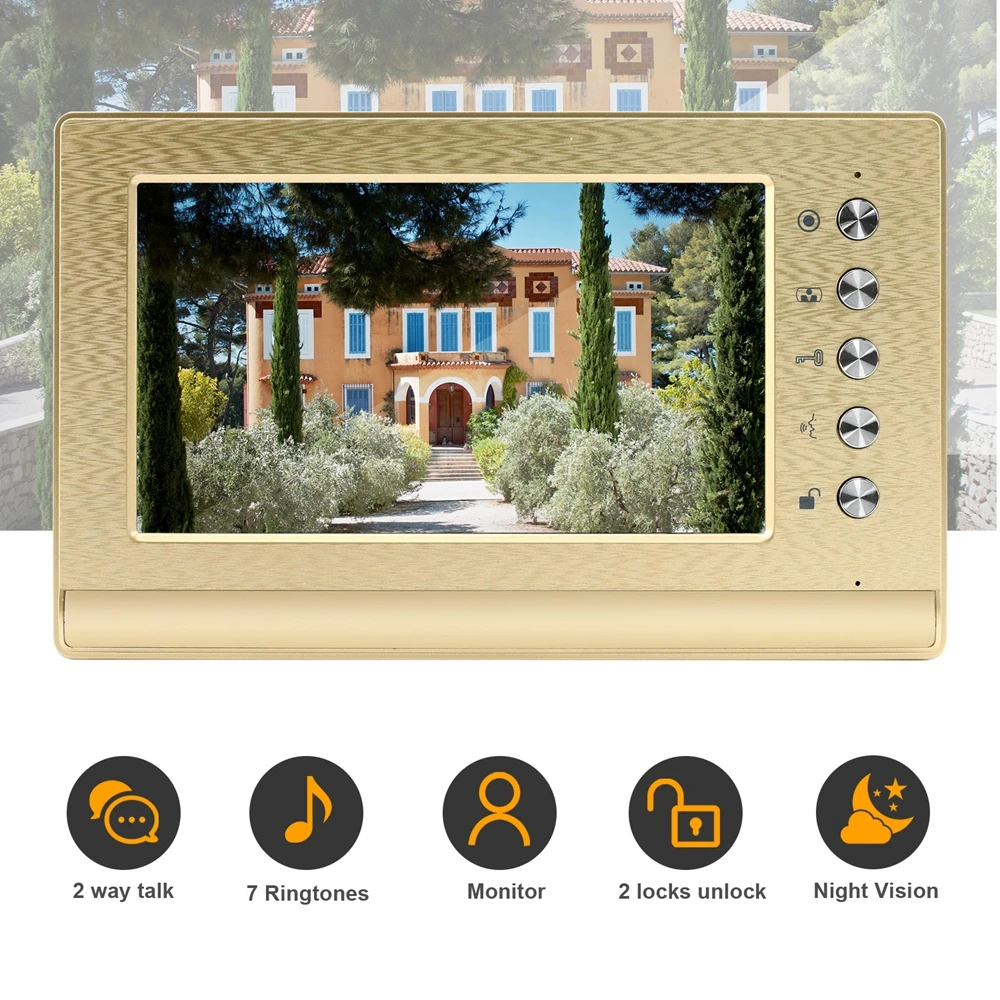 anchencoky7 inch video door phone intercom video doorbell camera support electronic locks unlock for household safety system free global shipping